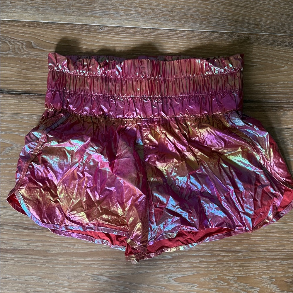 FP Movement by Free People Iridescent Pink and Gold Shorts